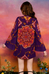 Anathea Purple Mandala Mini Dress - The Hippie Shake