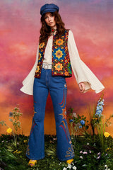Drifter Kaleidoscope Embroidered Vest - PRE-ORDER - The Hippie Shake
