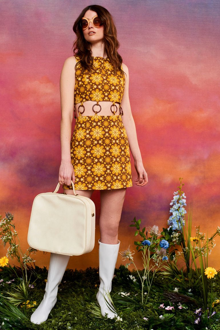 Summertime O-Ring Daisy Mini Dress - The Hippie Shake