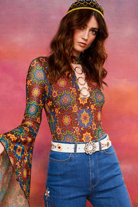 Turn Around Kaleidoscope Embroidered Belt - The Hippie Shake