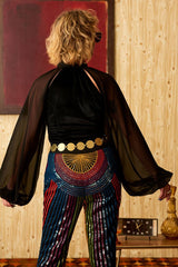 Born To Boogie Sequin Flares - PRE-ORDER - The Hippie Shake