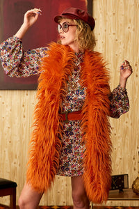 Gimme Some Lovin Orange Faux Fur Scarf - The Hippie Shake