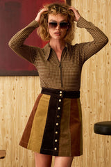 Golden Years Corduroy Patchwork Skirt - The Hippie Shake
