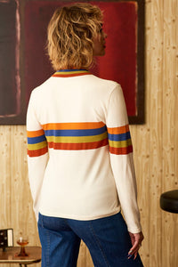 Janine Retro '74 Stripe Knit Sweater - The Hippie Shake