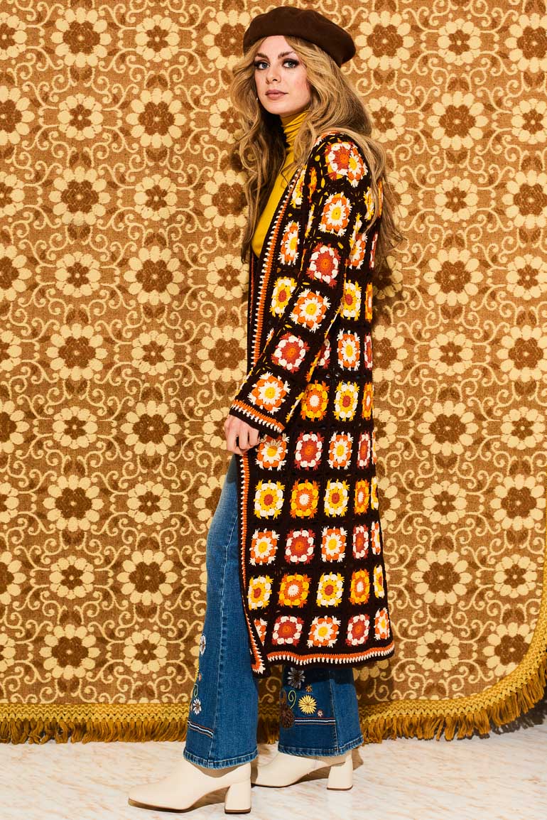 Lady Lay Floral Handmade Crochet Cardigan - The Hippie Shake