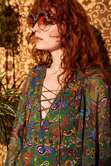 Lucy In The Sky Green Paisley Body - The Hippie Shake