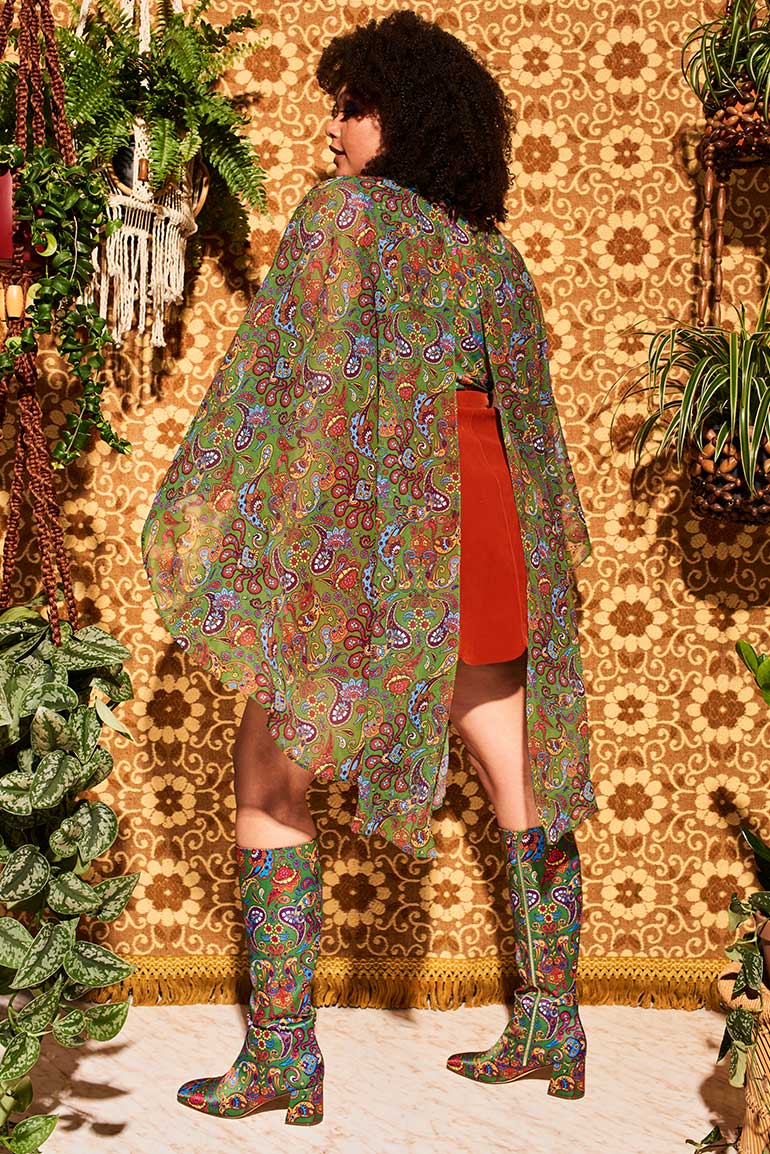 Lucy In The Sky Green Paisley Body - The Hippie Shake