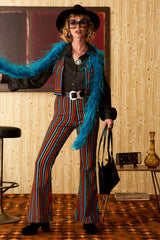 Miss Demeanor Glam Striped Zip Flares - The Hippie Shake