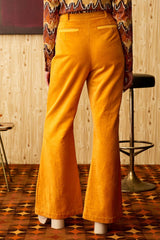 Moonage Daydream Orange Velvet Trousers - The Hippie Shake