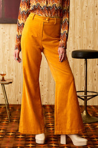 Moonage Daydream Orange Velvet Trousers - The Hippie Shake