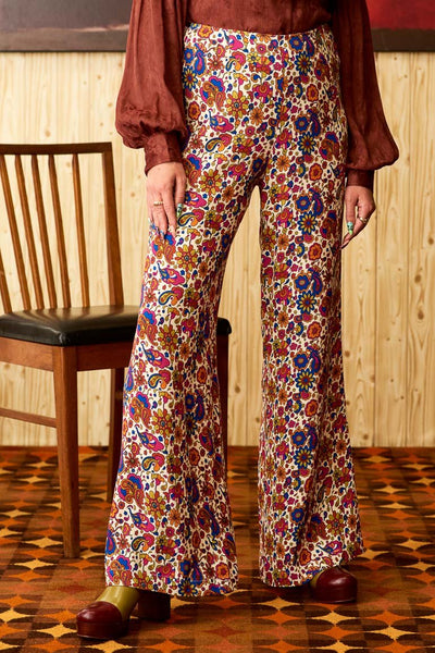 Rosalyn Cream Floral Wide Leg Pants – The Hippie Shake