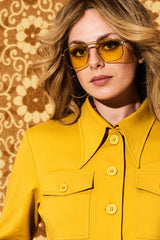 Sunshine Of Your Love Yellow Aviator Sunglasses - The Hippie Shake